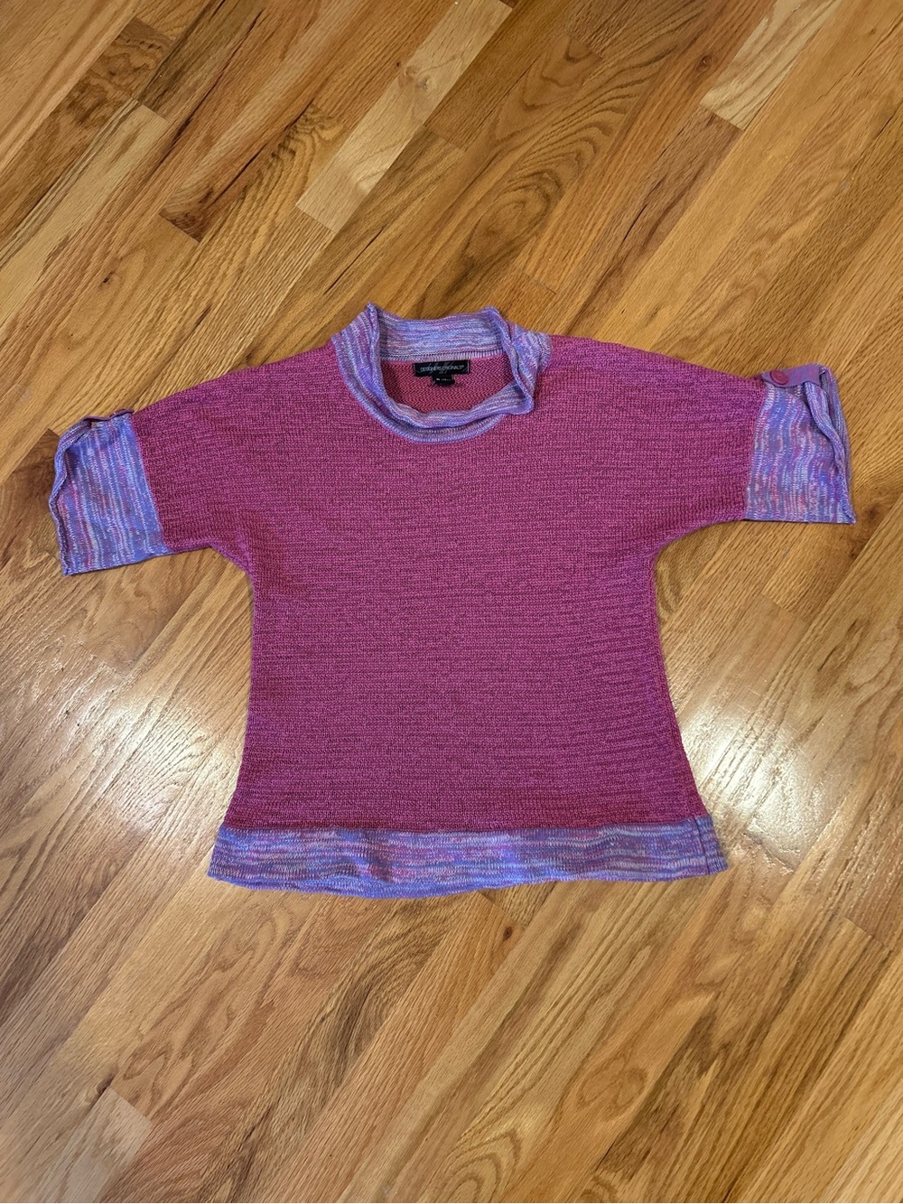 Designers Originals Pink & Purple Cowl Neck Sweater Petite